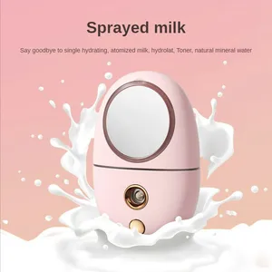 Charging And Replenishing Water Nano Ionic Usb Face Steamer Facial Mist Sprayer With Mirror