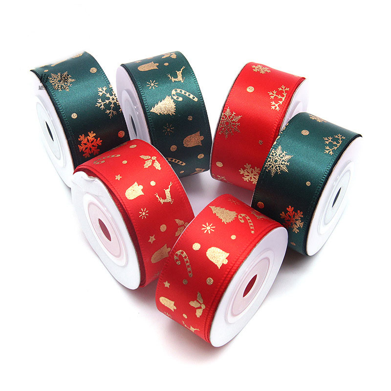 Newish Christmas Ribbon Holiday Gilt Ribbon New Year gift wrapping pull flower decorative ribbon
