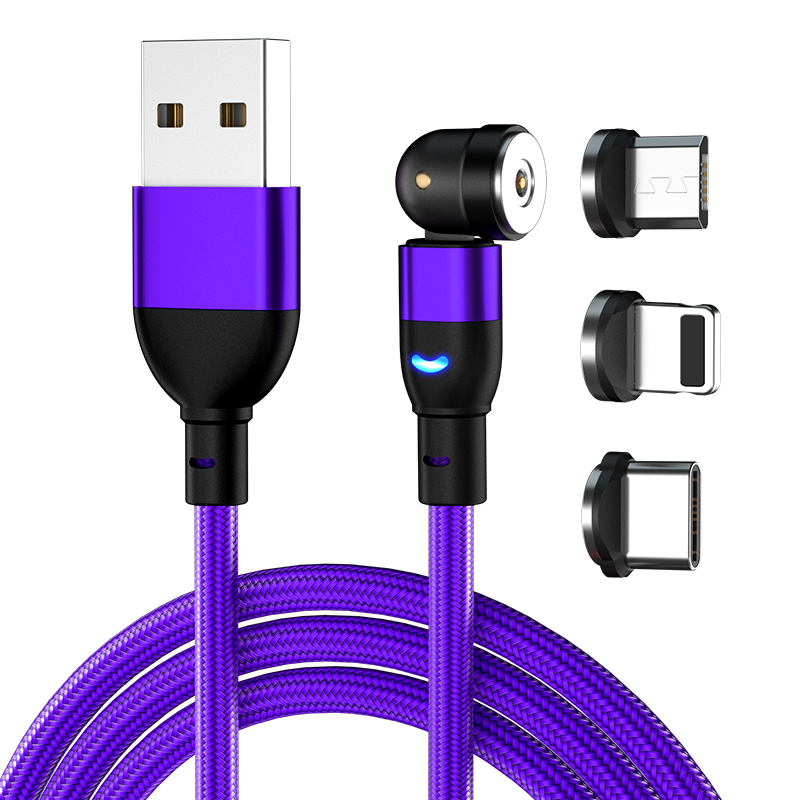 ICAN Micro кабель/Type C usb IOS быстрой зарядки Quick кабель для передачи данных с 540 градусов вращающийся магнитный телефонный кабель оптом продавает usb кабель