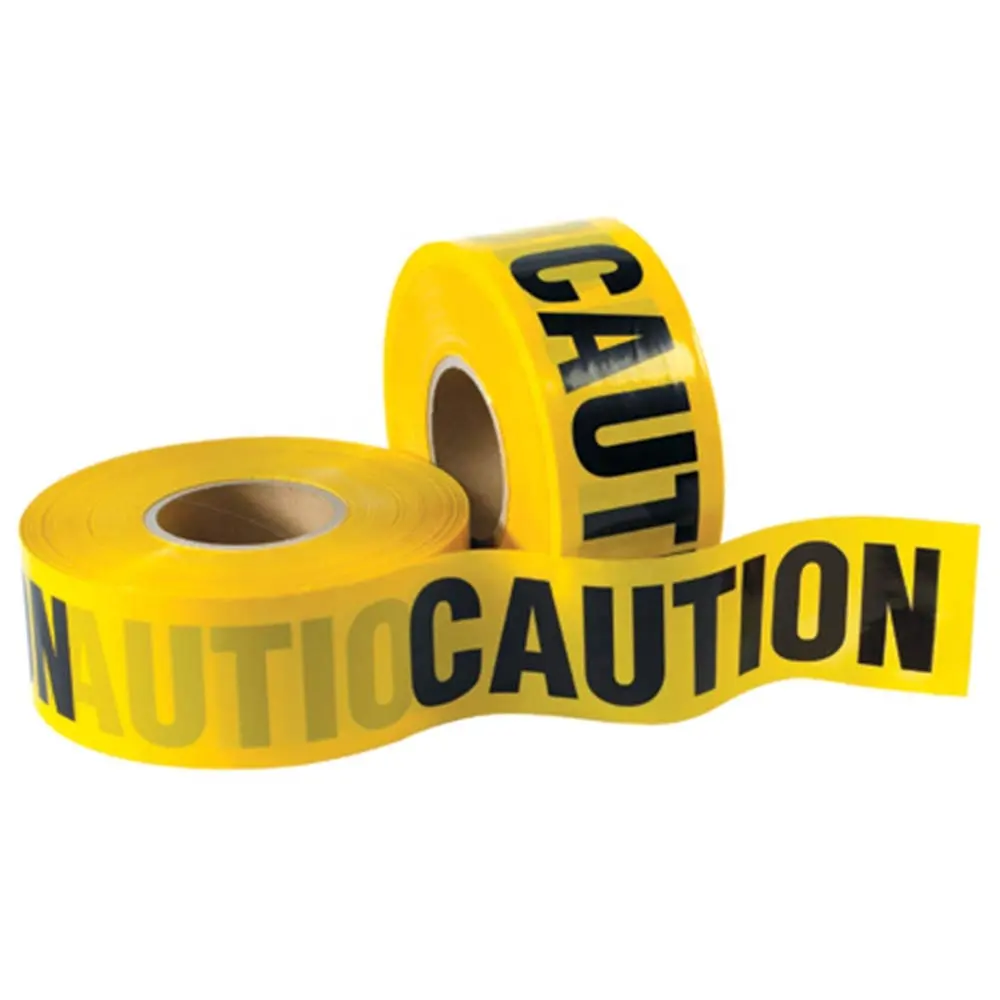 Yellow Color Black Letters Custom Barrier Tape Worksite Crime Scene Warning Tape Caution Tape  on Sale