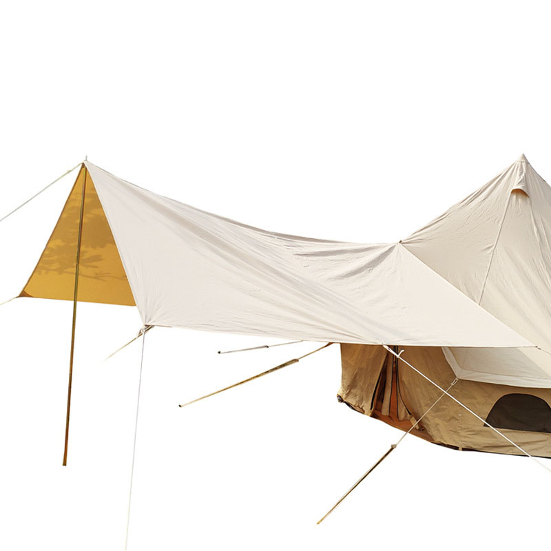 Hot Sale 3*4M Sunscreen Sun Shade Sail Rain Fly Sheet Tent Tarp 100% 320g Cotton Sun Protection In Outdoor Camping Coupled