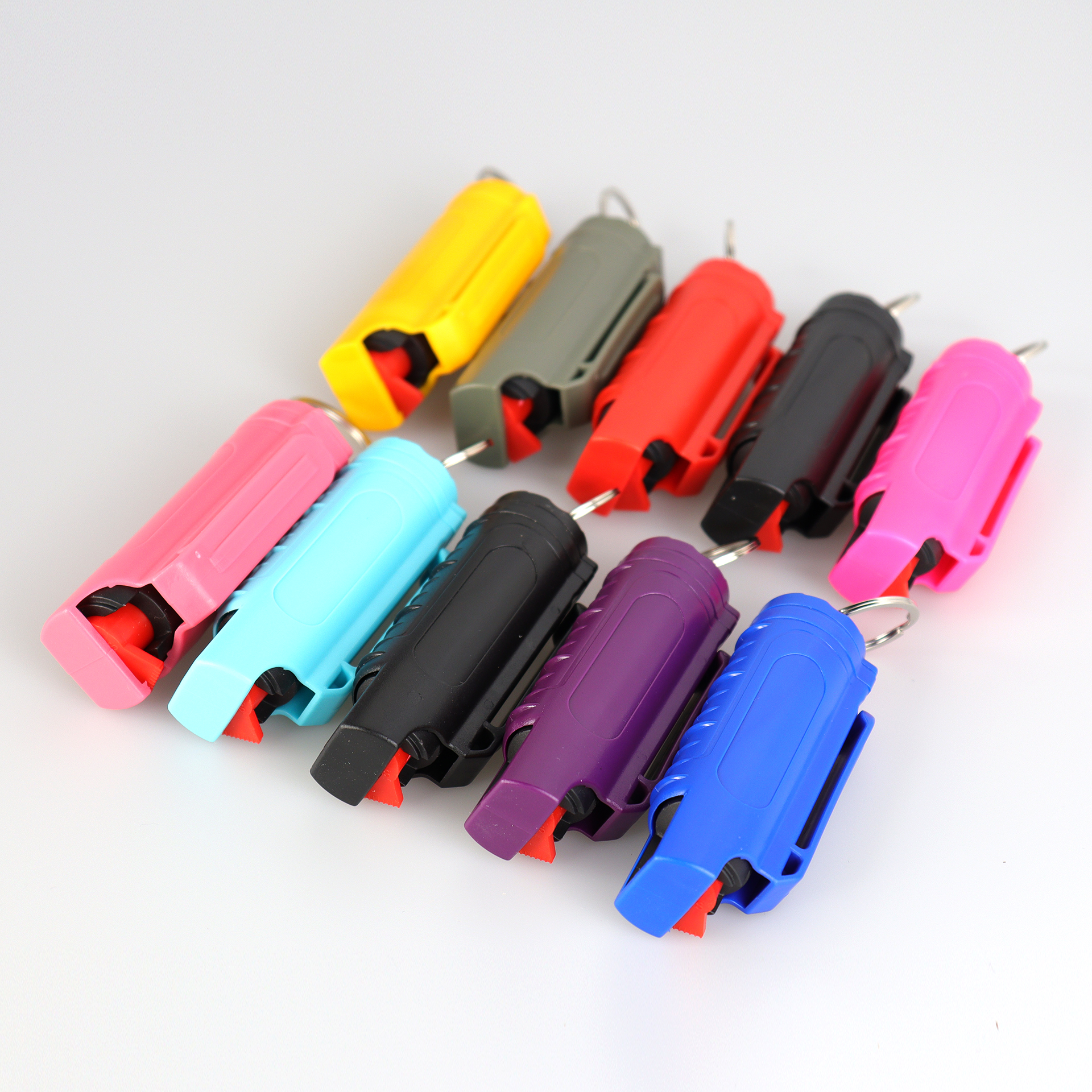 Wholesale Pepper Spray Bottle Bulk Self Defense Pepper Spray with Key Ring Set 20ml Mini Plastic Shell Pepper Spray Keychain