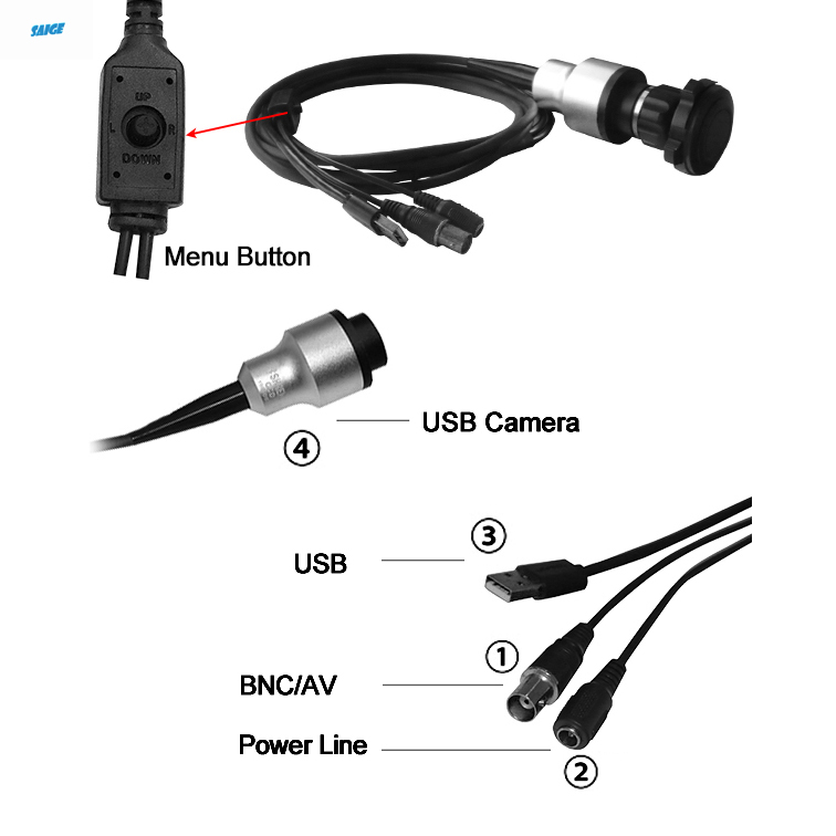 Медицинская портативная Водонепроницаемая USB-камера/эндоскопическая портативная USB-камера