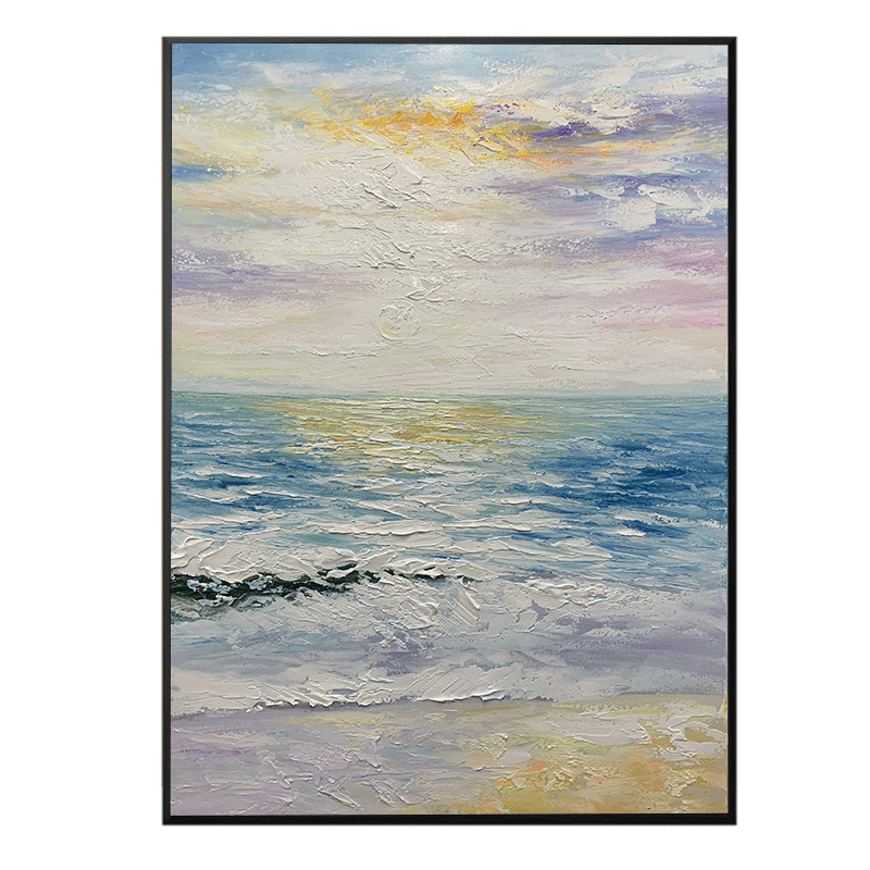 Impressionist Colorful Seascape Painting Scenery Canvas Custom Decorative Home Landscape Living Room
