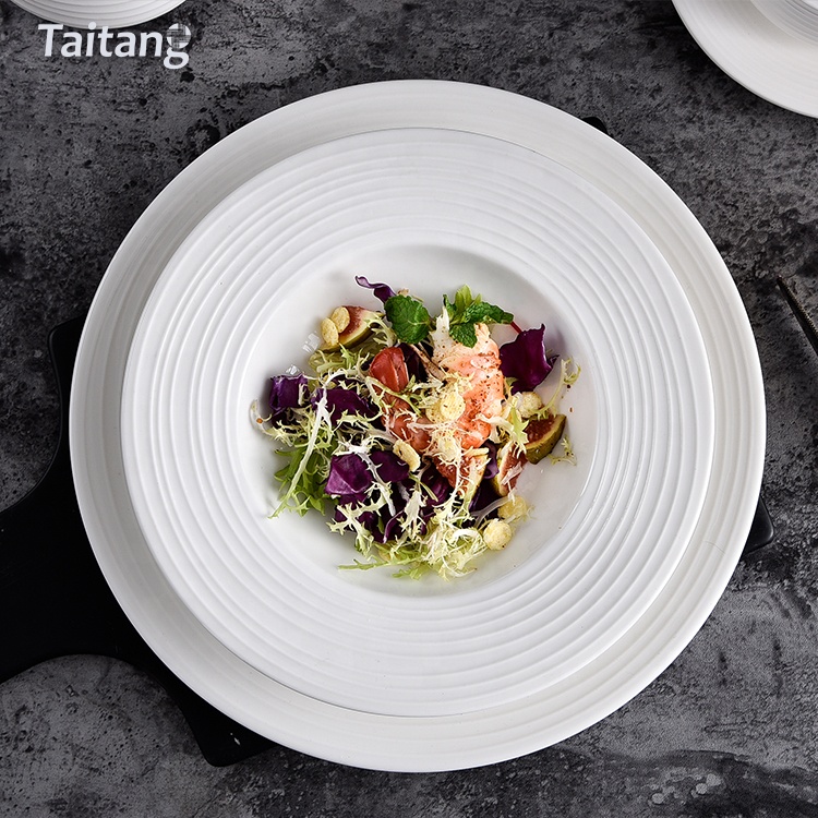 Taitang Cixuan Wholesale Restaurant Modern European Style Ceramic Plate Tableware Crockery Hotel Dinnerware Sets