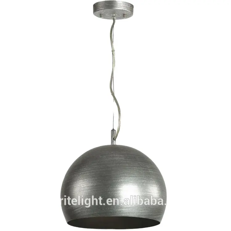 Indoor Pendant Light Chandelier 12inch Silver/Gold Metal Shade 1*E26 100W/LED 10W With ETL UL Certification