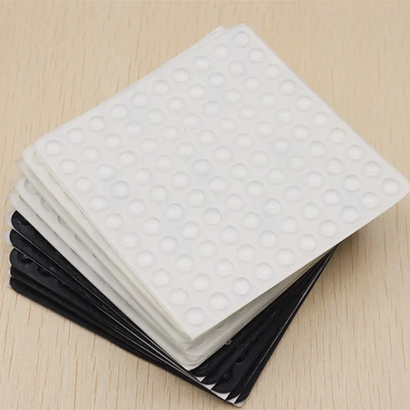 Non-Skidding Self-Adhesive Anti Slip Transparent Silicone Grip Dots Easy Peel and Self-Stick Rubber Bumper Pads