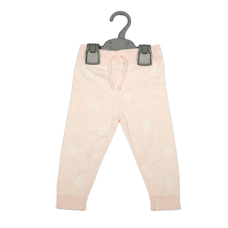 Manufacturer Custom circle-dot mode Design Winter Knitted Cotton Kids Trouser For baby Girl
