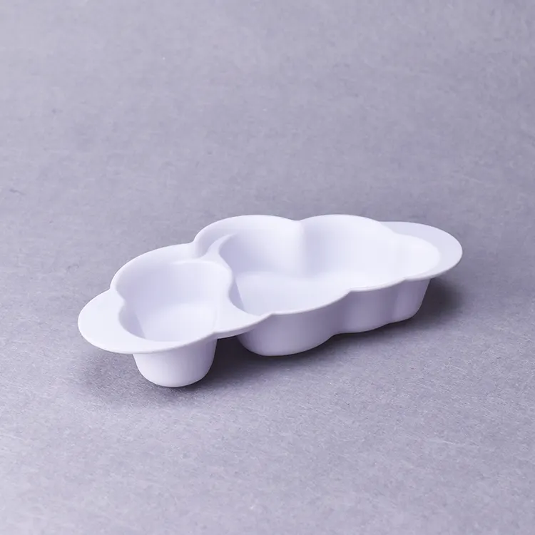 Biodegrad Plate Design 2021 Cloud Shaped Pla Seasoning Dish Wholesale Eco-friendly Biodegradable Plate Factory Price