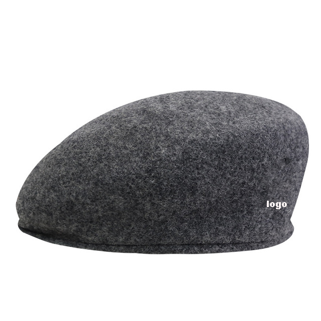 Custom embroidery logo Autumn and winter high quality wool ivy hats for men and women