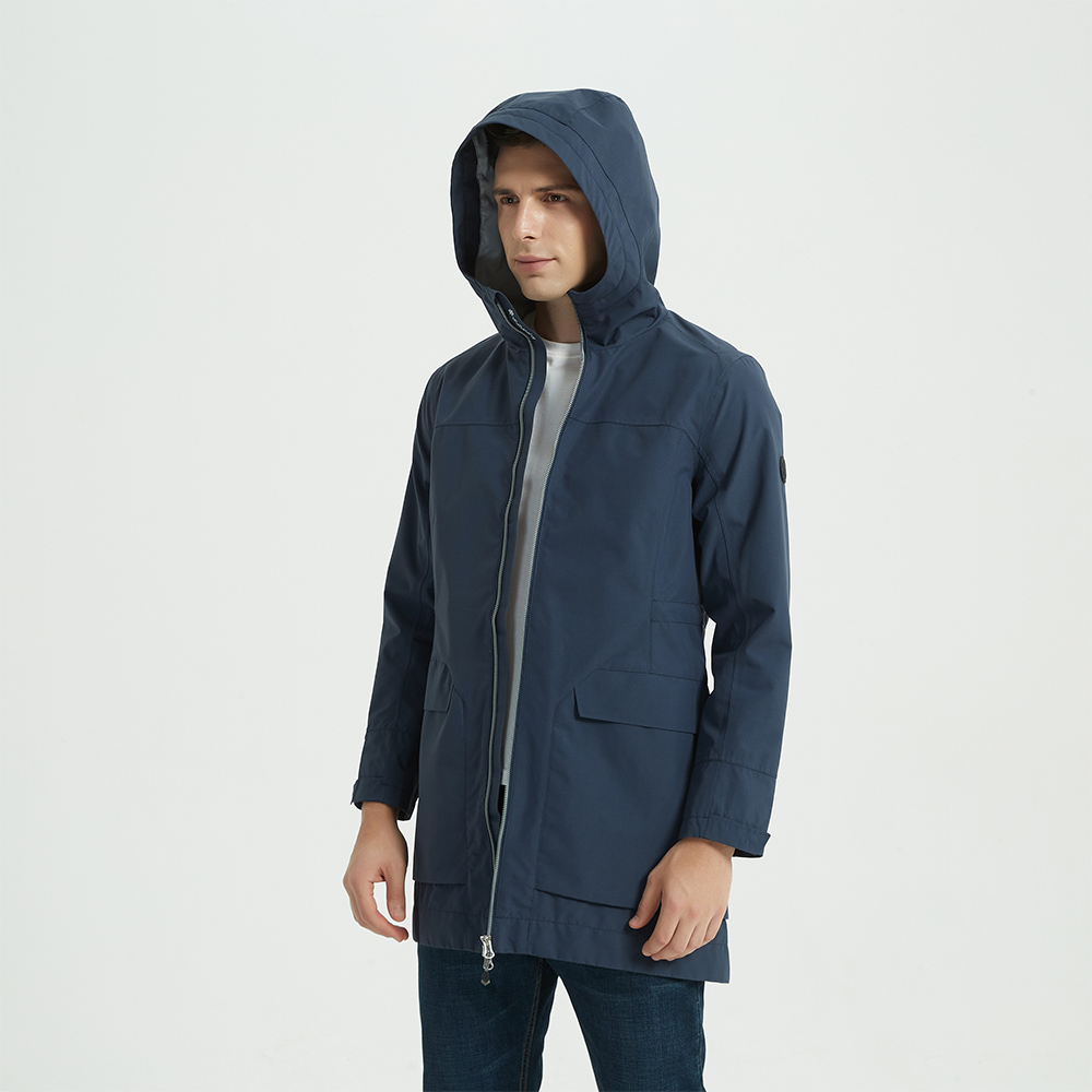 2021 Autumn lightweight Functional Windproof Waterproof Windbreaker Hoodie Jacket Coat With Zipper for Men