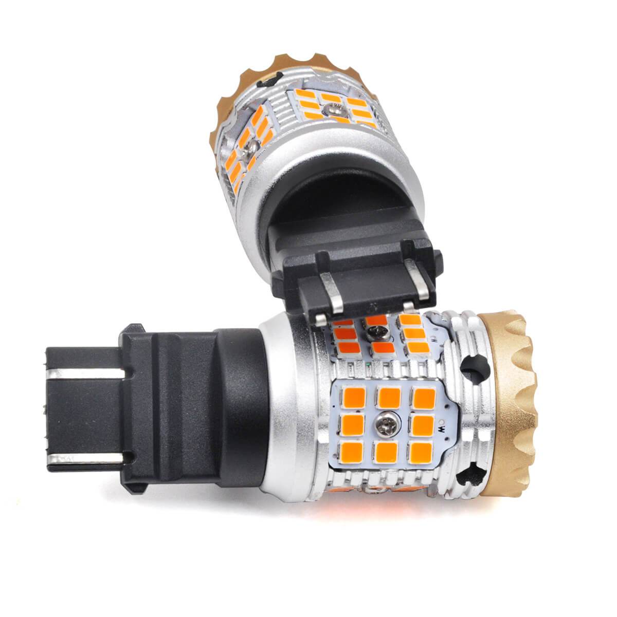 Светодиодный указатель поворота Eklight 3157 3057 T20 T25, без гипер-вспышки, двухцветная СВЕТОДИОДНАЯ лампа переключения