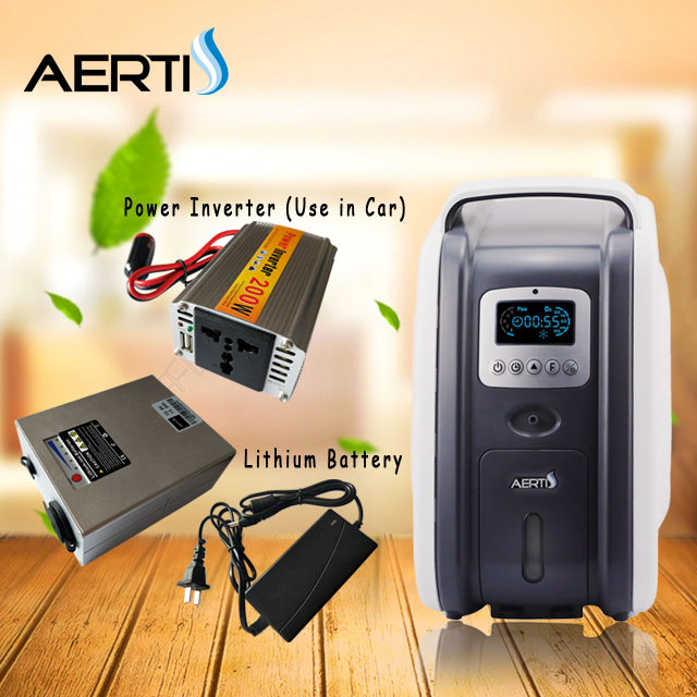 electric battery operated portable membrane oxygen concentrator for cars