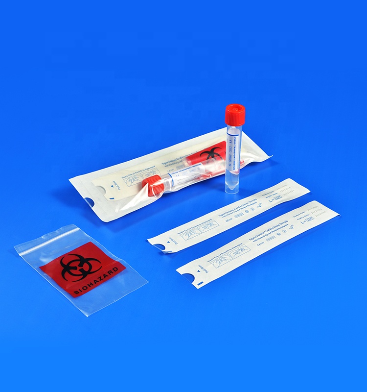 Virus Specimen Collection Kit with Double Flocked Swabs Utm/Vtm Transport Medium
