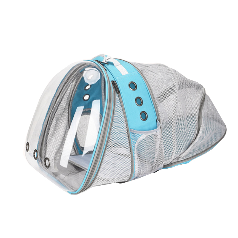 Portable transparent backpack folding cat bag pet expandable backpack