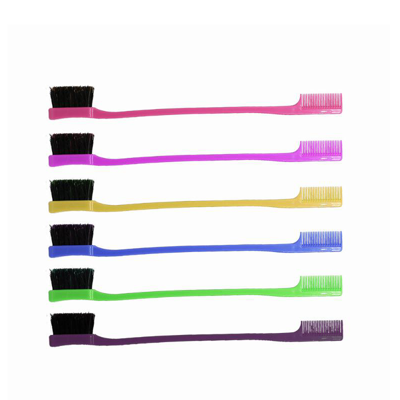 Wholesale price cheap edge brush and comb double colorful edge control hair brush