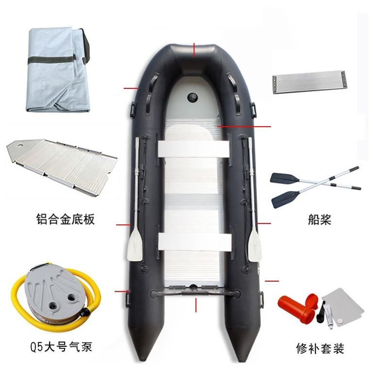 Seawalker 3,8 м надувная лодка с высоким давлением 0,9 mmPVC Воздушная трубка и алюминиевая лодка для рыбалки на продажу