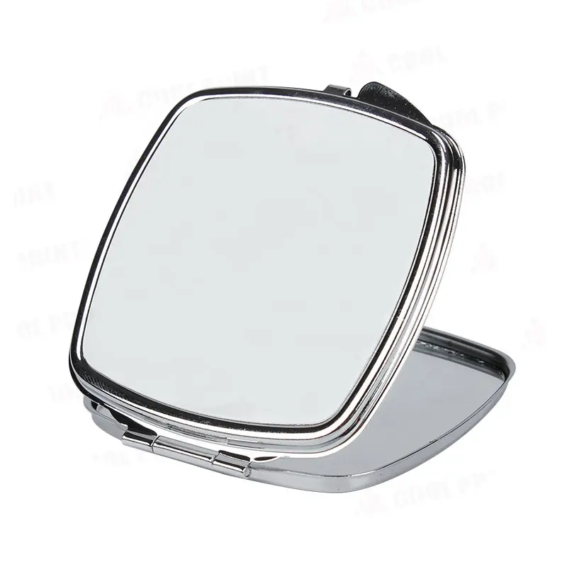 ZL09-09 Customized Blank Metal Makeup Compact mirror Sublimation Printed Pocket Mirror