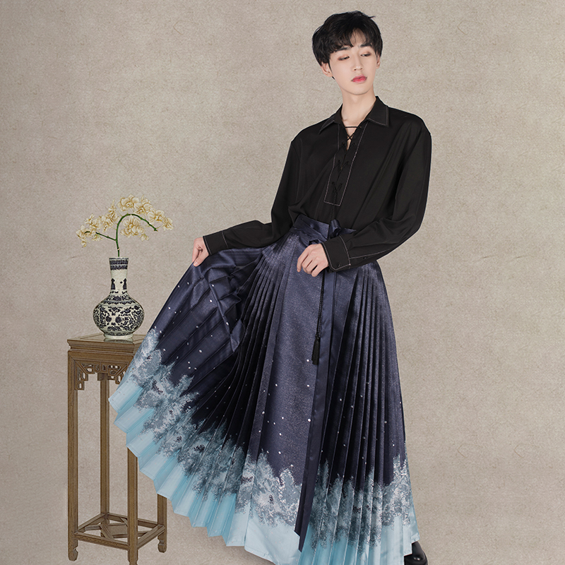 Jiutian Hanyun hanfu chinese traditional clothing horse face skirt gown ming make up Dynasty original version han fashion