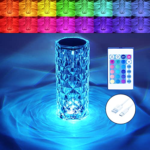 Гелиус романтический стол комнатная Роза 16 цветов меняющая RGB декоративная сенсорная перезаряжаемая USB светодиодная Хрустальная Ночная лампа настольная лампа