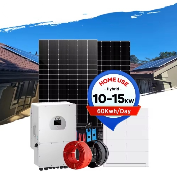 10kw 15kw 20kw 50kw Resort Solar Panel Power System off Grid Complete Inverter 100kw Electric on Batteries for Energy System