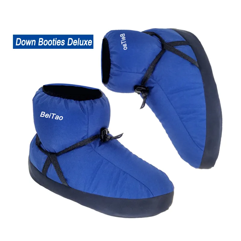 Custom Unisex Duck Down Booties Soft Warm Feet Cover for Camping Tent Sleeping Bag Footwear