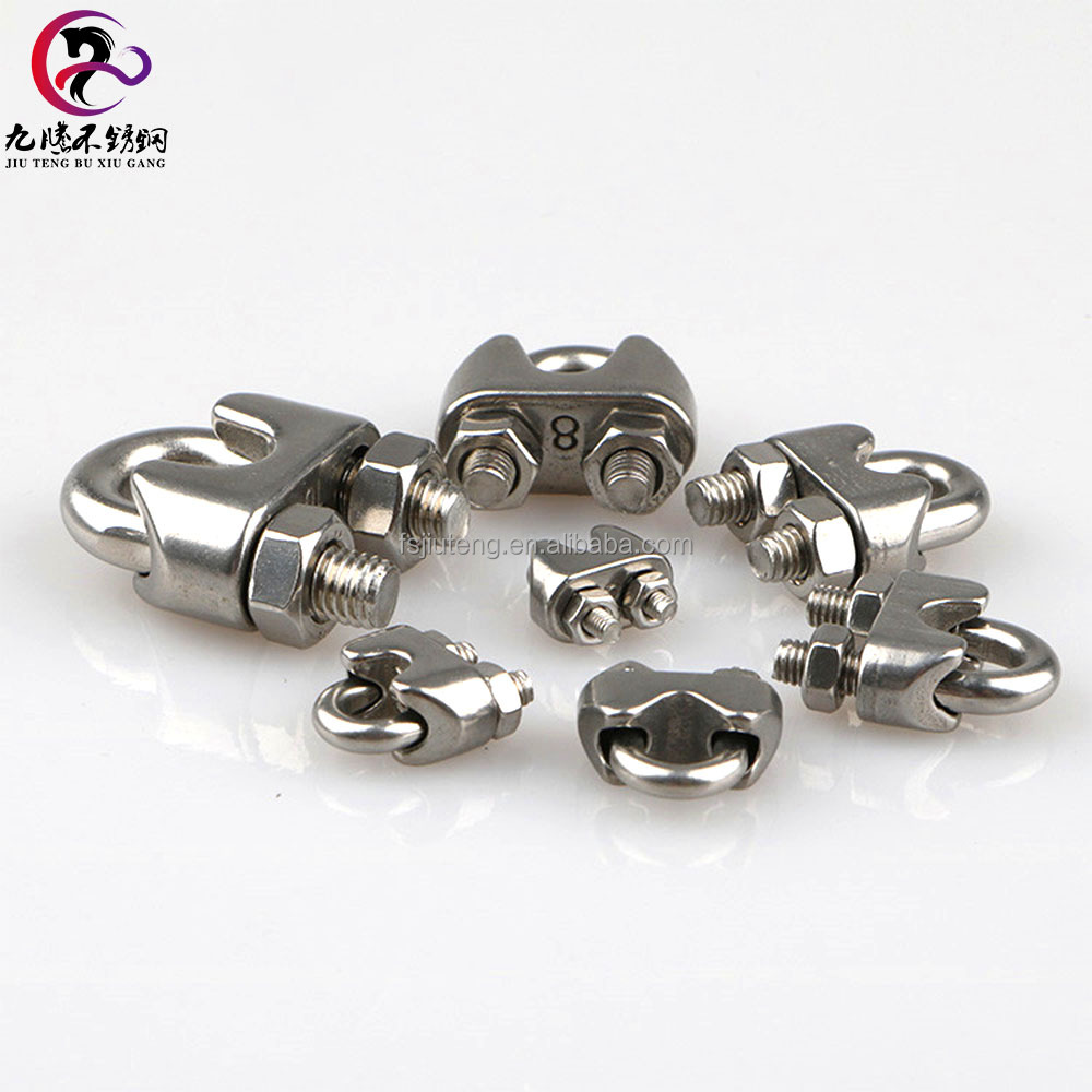 Jiuteng 304 stainless steel rigging hardware wire rope clip clamp wire rope