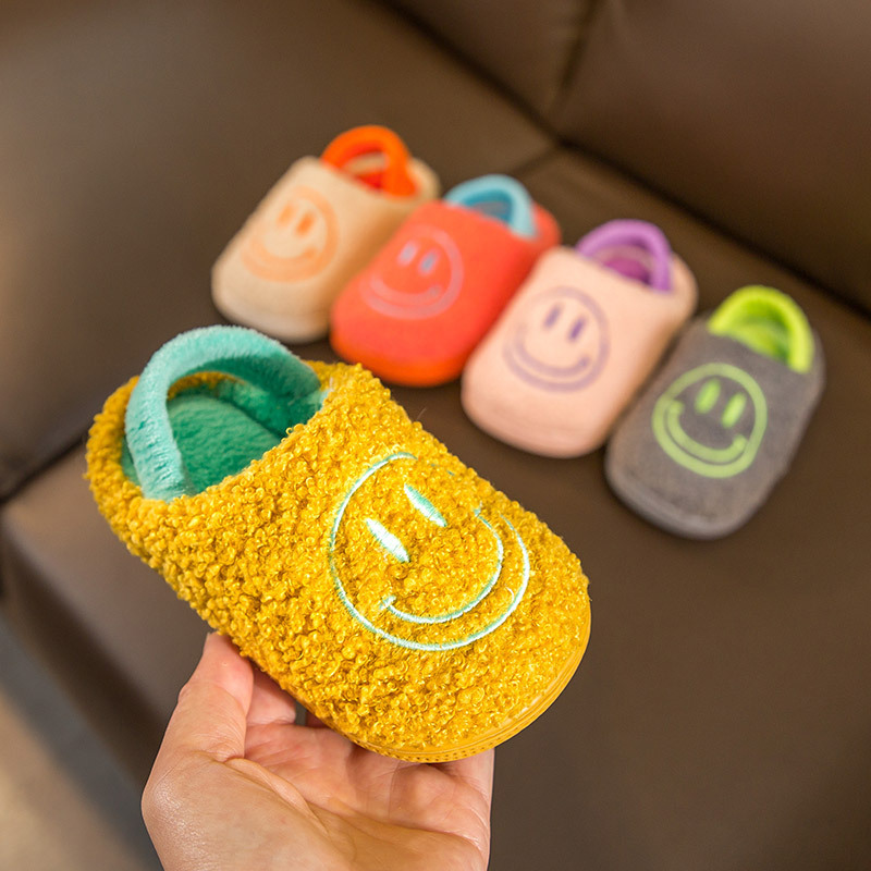Baby cotton slippers 1-5 years old winter warm indoor home boy non-slip soft bottom children daughter cute fashion shoes