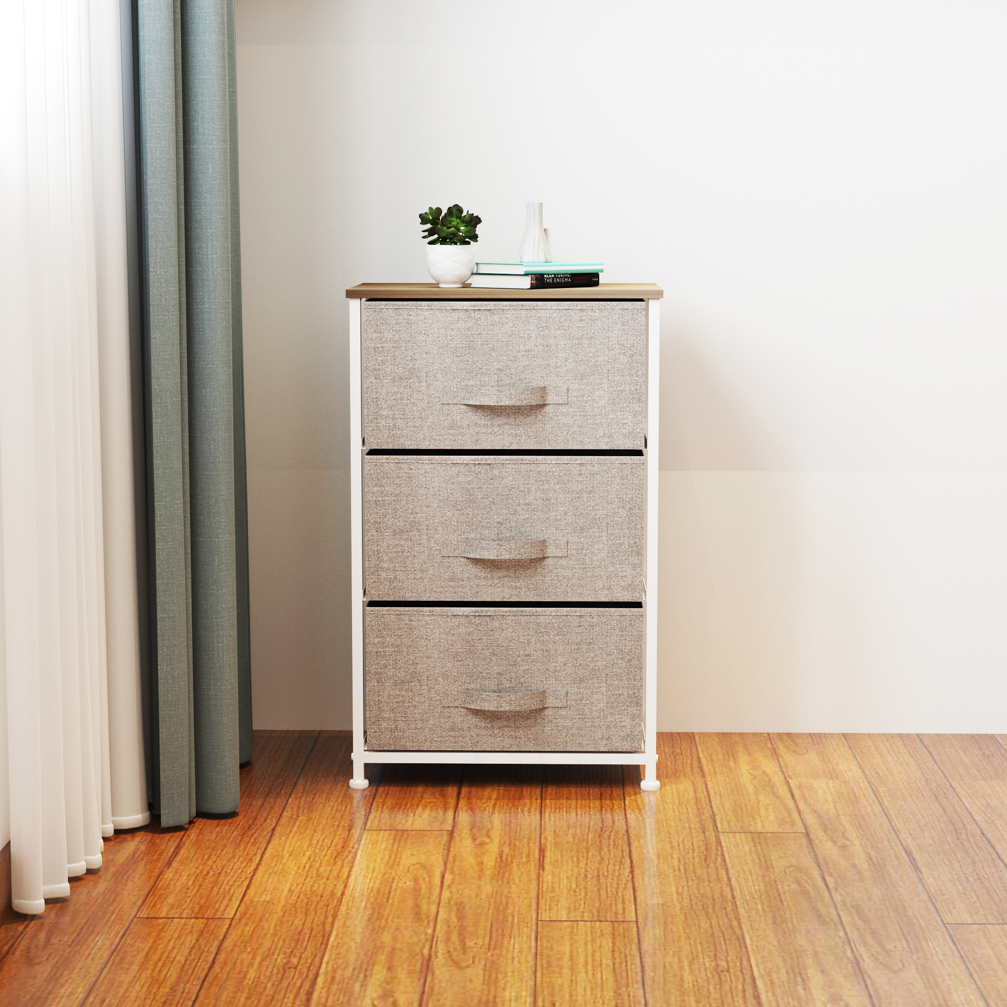 Customized Storage Cabinet Kids Small Dresser 3-drawers Chest Baby Bedroom Dressers & Chest of Drawers