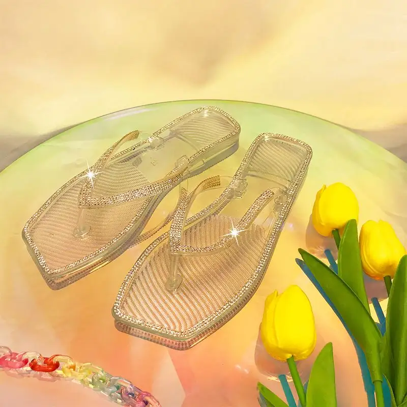 Chenyu Classic Flip Flop Wholesale Custom Women Flip Flops Sandal Crystal Girl