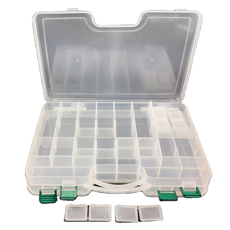 fishing box organizer storage box 29.5*19*6CM 430g transparent Accessories lure and hook fishing box