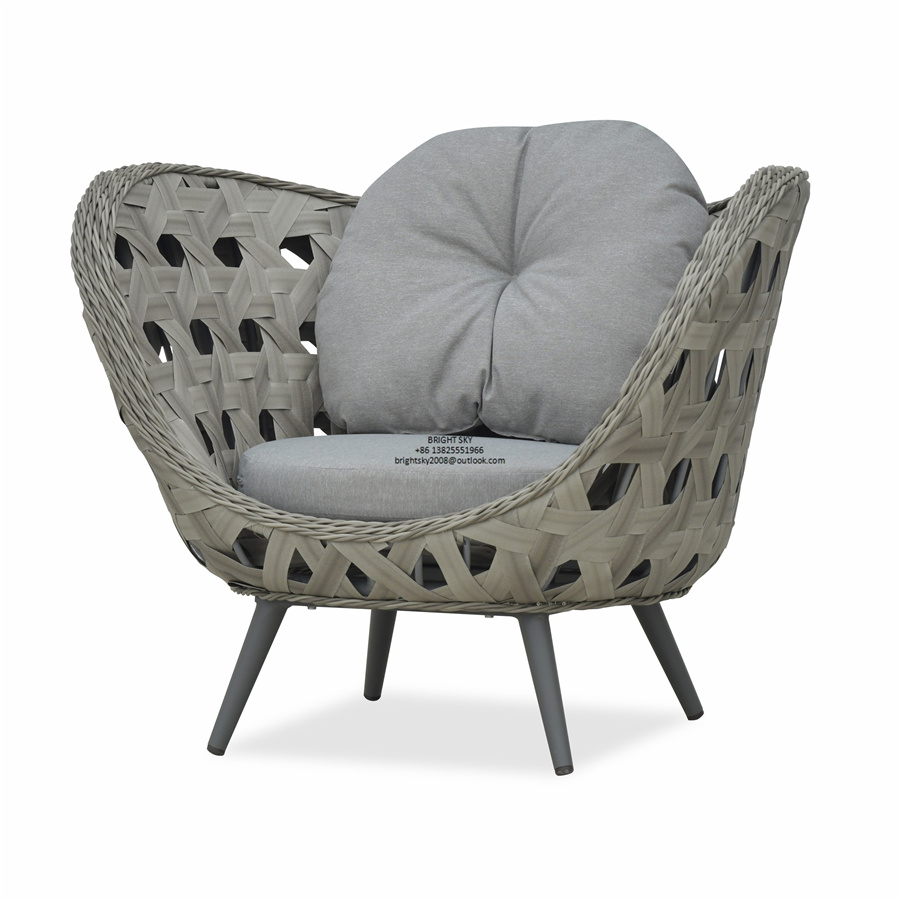 hot selling new design luxury outdoor rattan leisure lounge chair sofa outdoor furniture for patio balcony courtyard