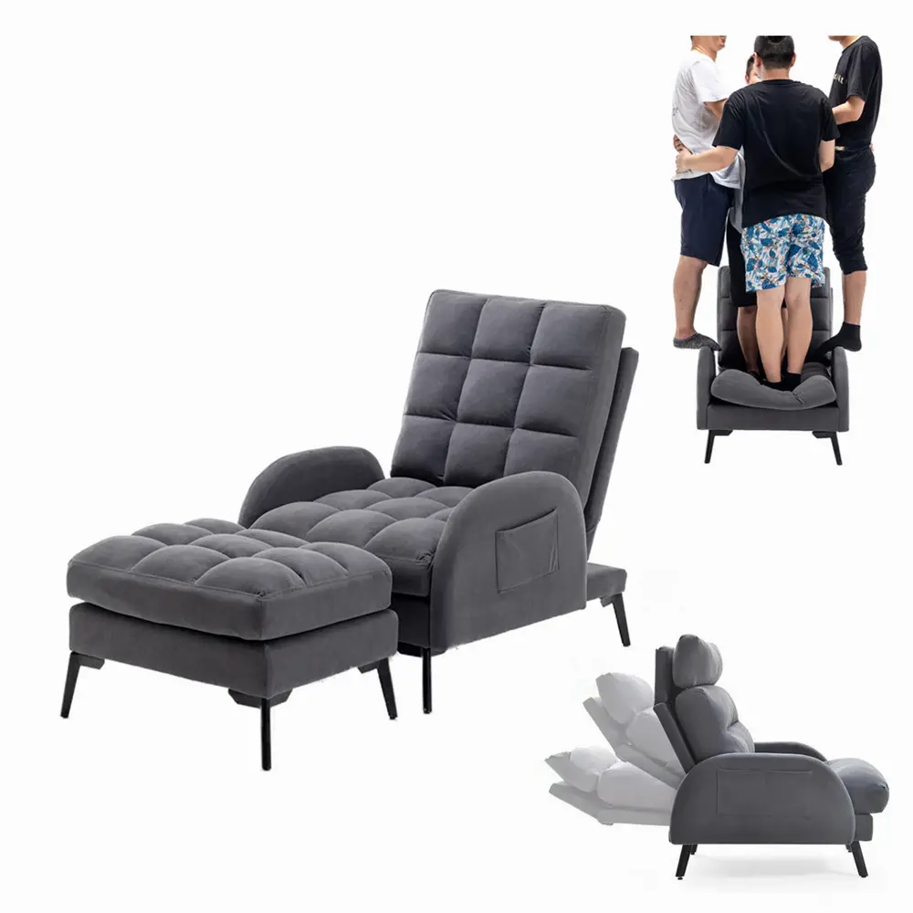 armchair daybed sofa bed nap chairs recliner with stool living room furniture sitting room
