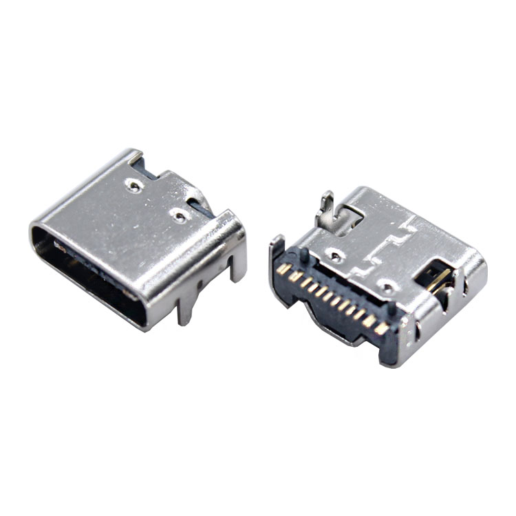 Однорядный 16-контактный гнездовой разъем XYFW Smt типа C Usb 3,1