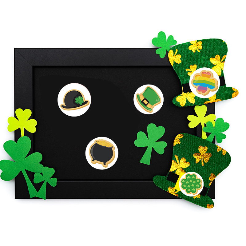 St. Patrick's Day Sealing Stickers, Green Clover Stickers, Lucky Clover Self - adhesive Labels