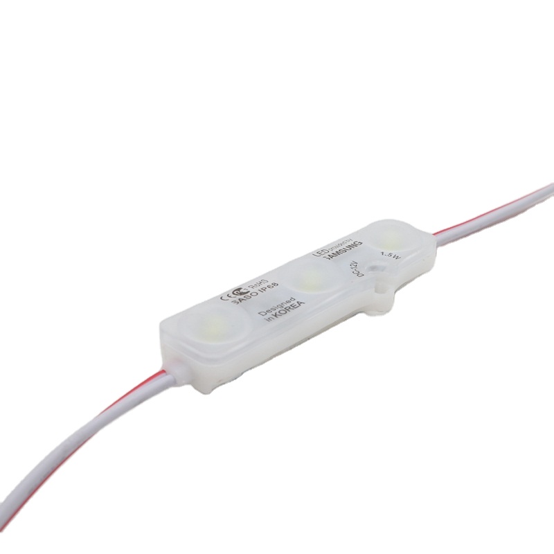 Backlights led advertising module, Diffuse lens 7217 IP67 waterproof 3 led signage module, 1.5w outdoor smd 5730 led module