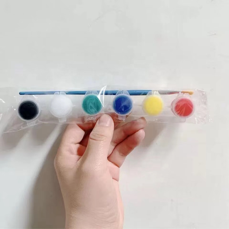 6 Color 3ML Acrylic Paint Pots Strip Set for Artists, Students, Beginners - Canvas Portrait Paintings