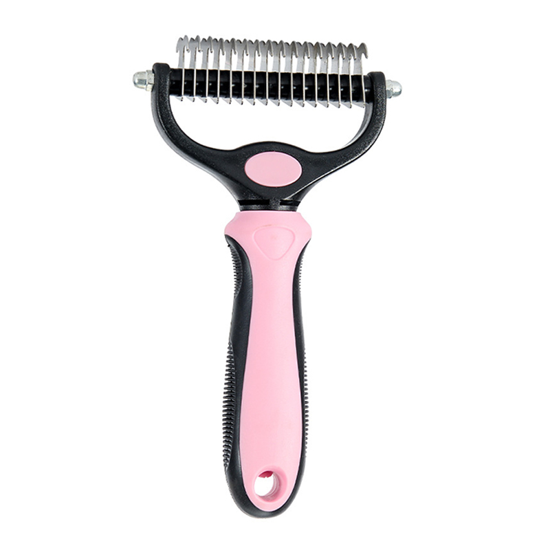 New Style Pet Accessories Hair Knot Comb Pet Massage Easy Clean Double-Side Pet Hair Removal Comb