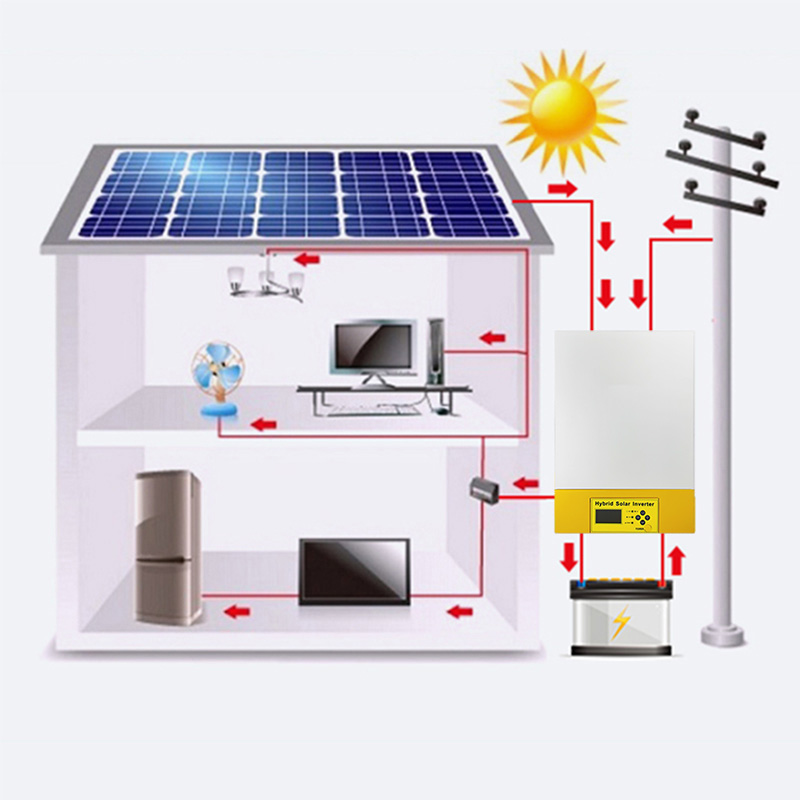 Заводская дешевая цена Гибридный 5.5kw Инвертор солнечной энергии Mppt