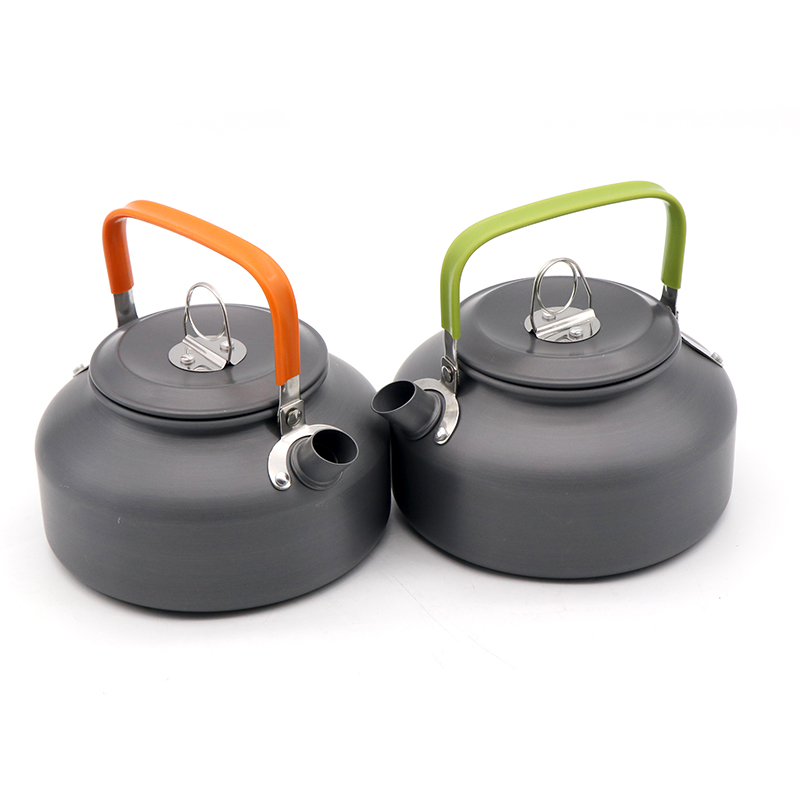 0.8L Aluminium Camping Picnic Cooking Pot Cookware Set Utensils Outdoor Coffee Pot Boiling Water Kettle With Handle