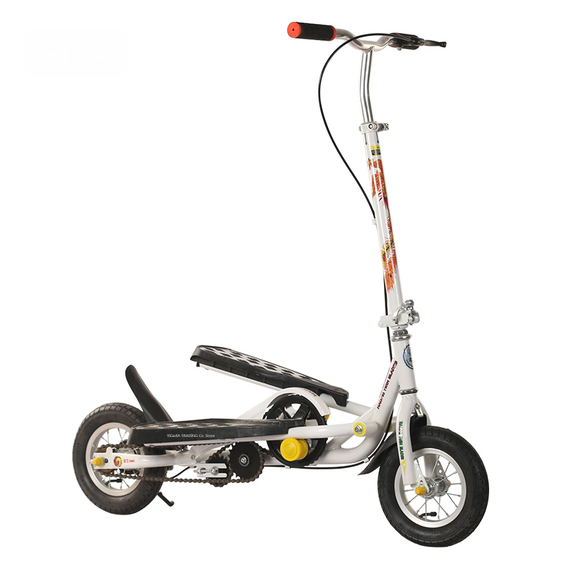 Factory direct sale 10 inch aluminum alloy air wheel pedal folding scooters with double pedal scooter for children
