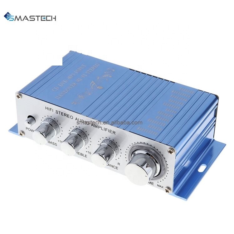 HY-2002 Hi-Fi DC 12V Мини авто стерео усилитель 2 каналов аудио усилитель поддержка CD DVD MP3 вход для автомобиля мотоцикла дома