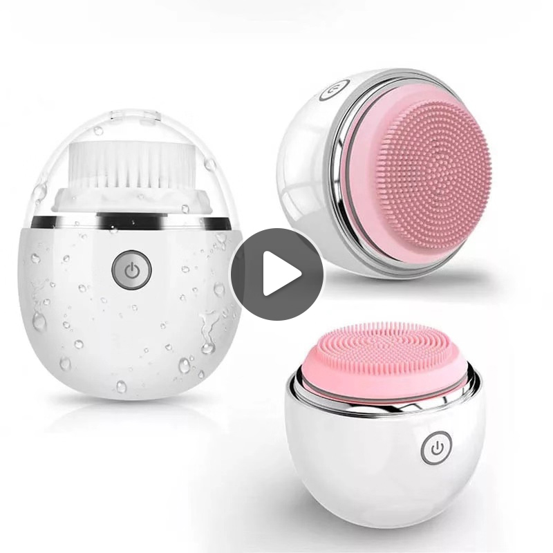 2021 New Face Beauty Electric Sonic Silicone Facial Cleansing Sonic Waterproof Face Brush