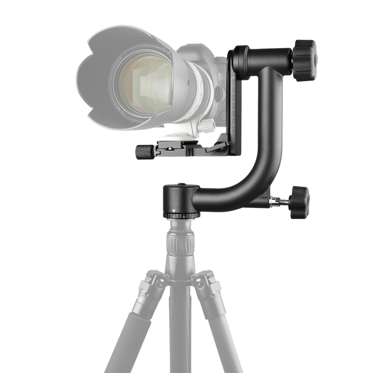 Dropshipping YELANGU Aluminum Alloy Horizontal 360 Degree Gimbal Tripod Head for Home DV and SLR Cameras