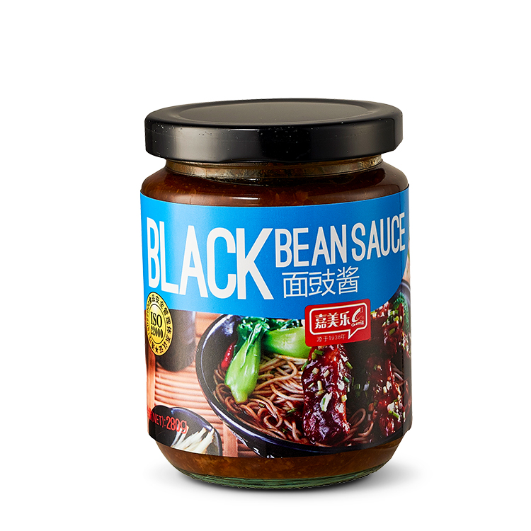 High Quality Chinese seasoning natural fermentation noodles sauce condiment 280g black bean sauce