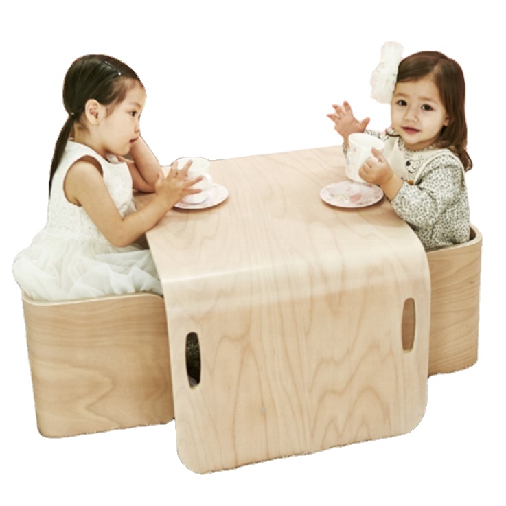 Pressed solid wood children's furniture set children's bedroom room baby Montessori furniture