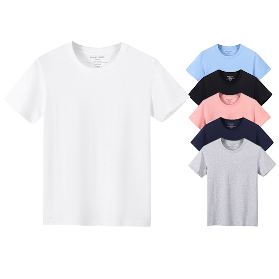 Custom Logo printed design men's summer white cotton t shirts