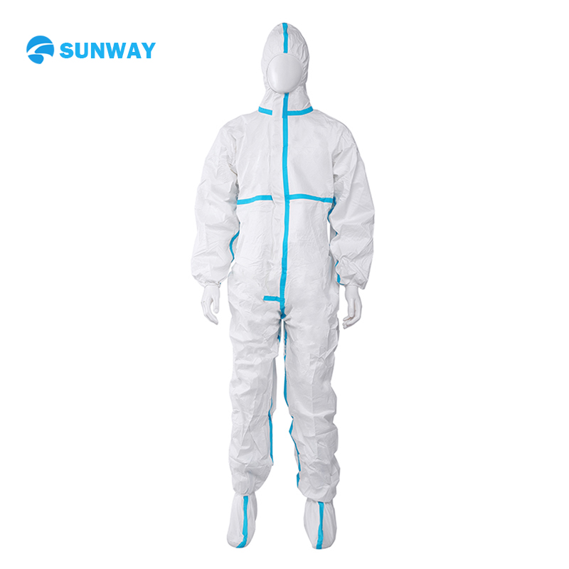 Hospital Uniforms 77gsm Level 4 Surgical Gown Medical Coveralls
