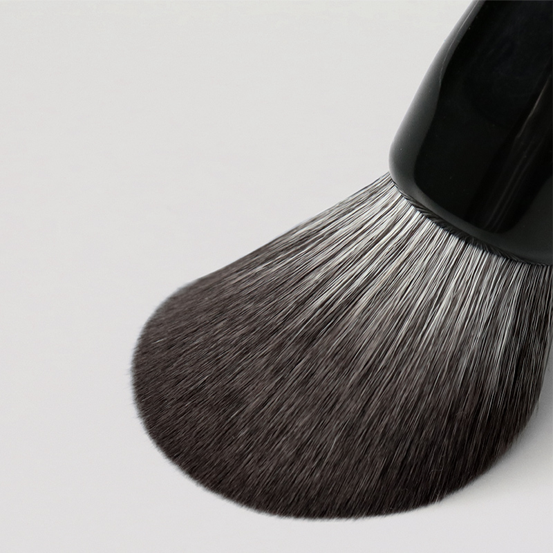 Powder brush blusher with soft touch microcrystal wire good saving in powder black color high quality factory supply directly