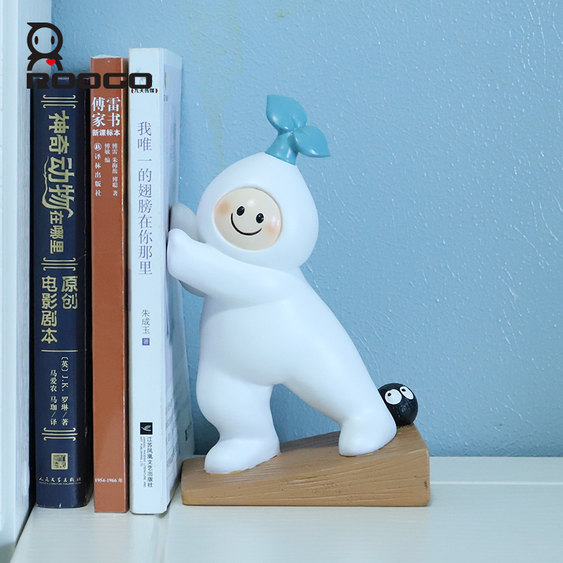 Лидер продаж Roogo, пробка для двери Mr Bu, подставка для книг из смолы, украшения для дома, милые украшения, подарок для друзей